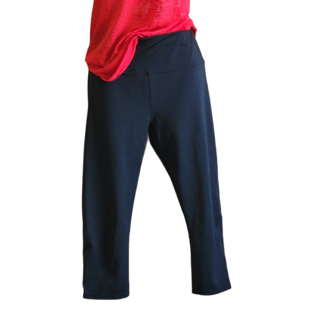 Black Capri Leggings - Wide Waist Band, High Rise